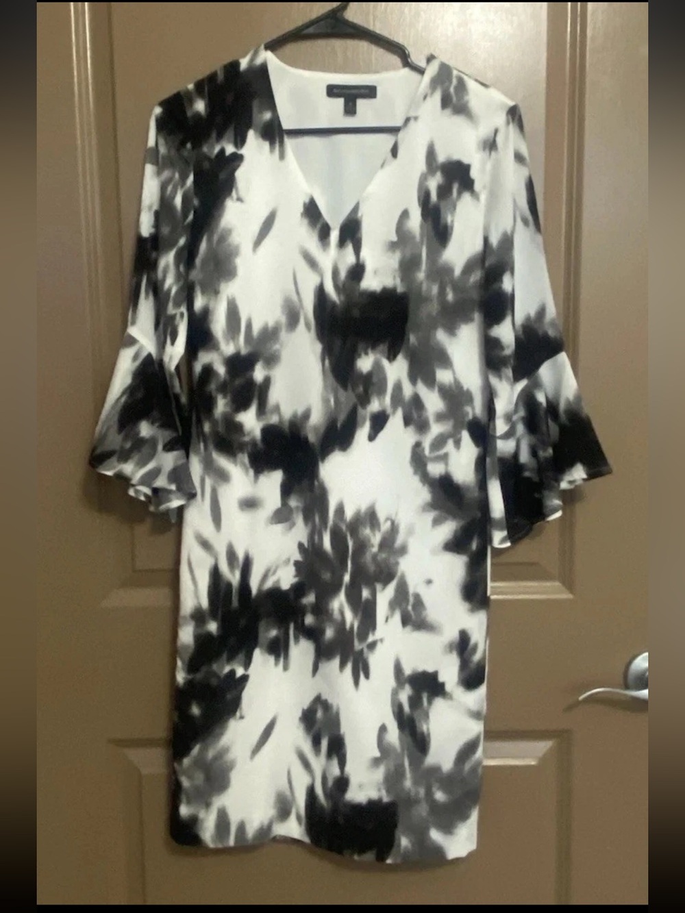 Banana Republic Black and White Abstract Dress